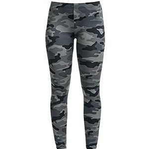 Urban Classics Dameslegging, Camo, yoga-fitnessbroek, lange streetwear en sportbroek in camouflage-look, in 4 kleuren, maten XS - 5XL, Dark Camo, L