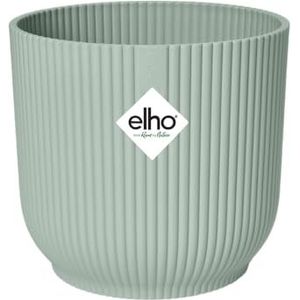 Elho Vibes Fold Rond Mini 9 - Bloempot voor Binnen - 100% gerecycled plastic - Ø 9.3 x H 8.8 cm - Sorbet Groen