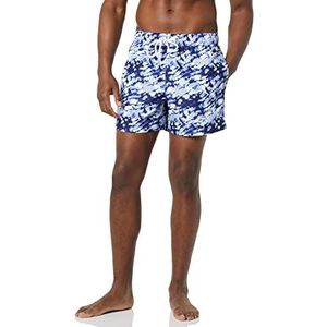 Amazon Essentials heren Zwembroek van 13cm met Gaasvoering, Boardshorts, Badpak voor Zwemmen en op het Strand, Navy Tie Dye, 34