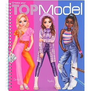 Depesche 12447 Maak je TOPModel - Kleurboekenset met 40 pagina's voor het ontwerpen van mode-outfits