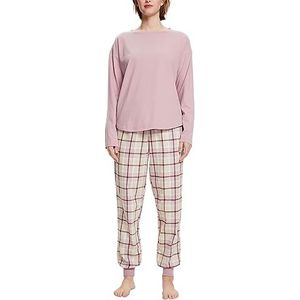ESPRIT Dames Soft Flannel Wv Nw Sus C Pj_ll_ls Pyjamaset, zand 2, XS