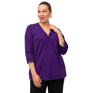 Ulla Popken Dames T-shirts, Diep violet, 50/52 NL