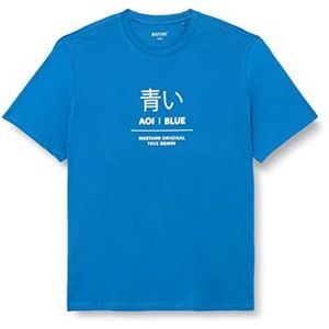 MUSTANG Heren Style Alex C Print T-shirt, Delft, XXL