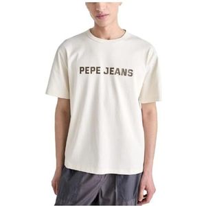 Pepe Jeans - PM509625 Sutton - T-shirt - Wit - Katoen - Korte Mouwen
