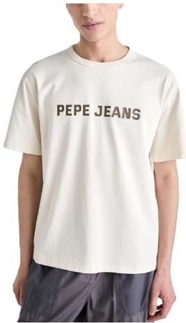 Pepe Jeans - PM509625 Sutton - T-shirt - Wit - Katoen - Korte Mouwen
