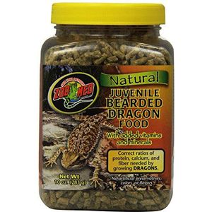 Zoo Med Natural Juvenile Bearded Dragon Food 283 g, voederpellets voor bartagames