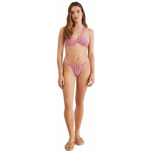women'secret Asymmetrische bandeau-bikini-top in roze, Roze, 85B