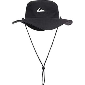 Quiksilver Heren Bushmaster Zonbescherming Floppy Vizier Bucket Hat, Zwart, S/M