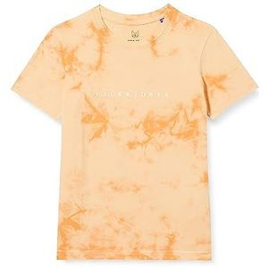 Jack & Jones Junior Jongens Jorcopenhagen Tye Dye Tee Crew Neck Jnr T-shirt, Pompkin/Print: Jack & Jones, 140, Pumpkin/print: jack&jones, 140 cm