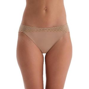 Dagi Vrouwen Regular Waist Lace Gedetailleerde Premium Basic Hipster Slipje, Naakt, S