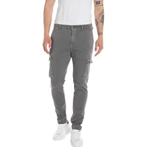 Replay Heren Slim fit Cargo Jeans Jaan Hypercargo Color, 176 Medium Grey, 33W / 32L