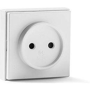 FAMATEL Stopcontact zonder TT | Oppervlakte | 65 x 65 mm | 16 A | 250 V | Eenvoudige installatie | Serie 5000 | Wit |