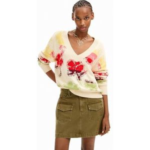 Desigual JERS_Join Sweater voor dames, wit, XS