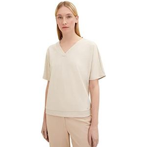 TOM TAILOR Dames Sweatshirt 1035342, 31391 - Beige Structured Design, L