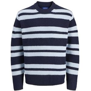 JACK & JONES Trui 'JORYORK OLLIE'  blauw / wit