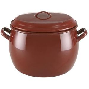 Quid Classic Casserolepan met deksel - Bruin Geëmailleerd Staal - 20 cm