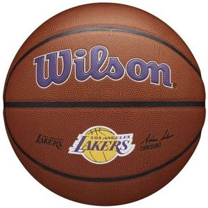 Wilson Basketbal, Team Alliance Model, LOS ANGELES LAKERS, Binnen/buiten, Gemengd leer, Maat: 7