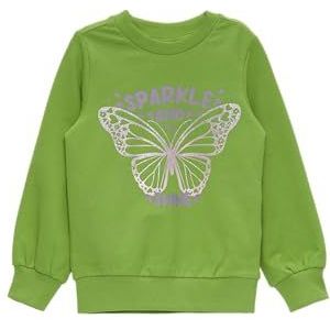 Sweatshirt - Geribbelde Kraag - Sweatstof - Motiefprint - Lange Mouw