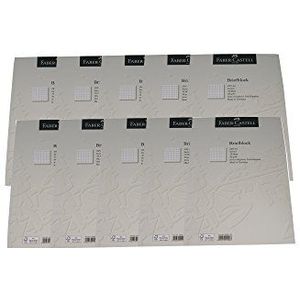 Faber-Castell 14060 briefblokken DIN A4, FSC-mix, geruit, 80 g / m2, pak van 10, 50 vellen