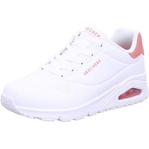 Skechers Uno Sneakers voor dames, Witte Durabuck Coral Suede Trim, 41 EU