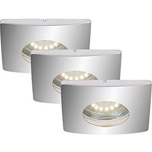 Briloner Leuchten LED inbouwlamp, GU10, 4 W, chroom