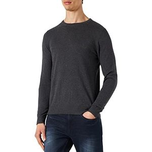 JACK & JONES JJEEMIL Knit Crew Neck Noos voor heren, dark grey melange, XXL