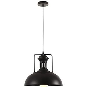 Homemania HOMPT_0027 hanglamp Adam, plafondlamp, zwart metaal, 41,5 x 41,5 x 152 cm, 1 x E27, max. 40 W.