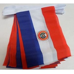 Slinger 6 meter 20 Paraguayaanse vlag 21x15 cm - Paraguayaanse vlag 15 x 21 cm - AZ VLAG