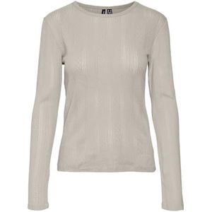 VERO MODA Dames Vmlisa Ls Top JRS Noos, Pumice Stone, L