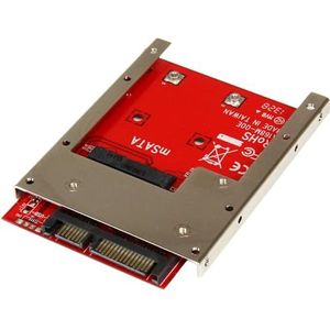 StarTech SAT32MSAT257 mSATA SSD adapter converter mSATA op 2,5 in bay mSATA-Laufwerk rood