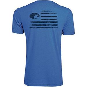Costa Del Mar Men's Pride Short Shirt Royal Blue Heather