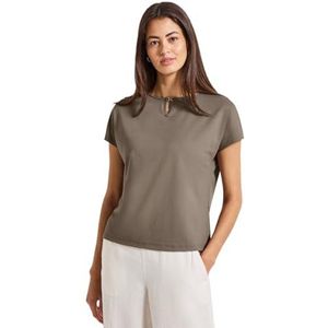 T-shirt - Effen - Jersey - Ronde Hals - Kwartmouw - Normale Pasvorm