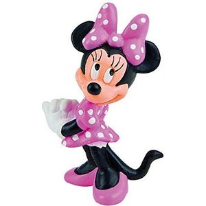 Bullyland 15349 - Speelfiguur Walt Disney Minnie Mouse, ca. 6,9 cm, detailgetrouw, ideaal als klein cadeau voor kinderen vanaf 3 jaar