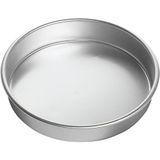 PME RND104 geanodiseerde aluminium ronde taartvorm 10 x 4 inch diep, 25,4 cm, 25 x 25 x 10 cm, zilver