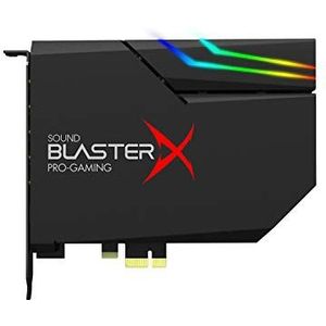 CREATIVE Sound Blaster PCIe Gaming geluidskaart en DAC met Dolby Digital en DTS, Xamp Discrete Hoofdtelefoon Bi-amp, tot 122dB SNR, RGB-verlichtingssysteem, SB1740