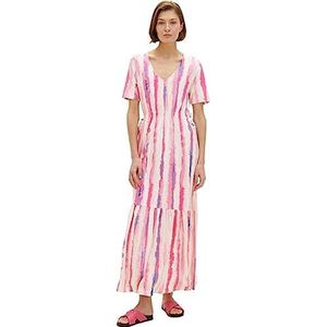TOM TAILOR Dames 1037235 jurk, 31722-Pink Tie Dye Stripe, 40, 31722 - Pink Tie Dye Stripe, 40