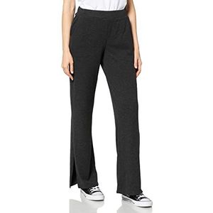 Taifun Dames jerseybroek met wijde pijpen, comfortabele pasvorm, marlene/culotte, slipbroek, broek zacht, elastisch, jersey reguliere lengte, Charcoal melange, 40