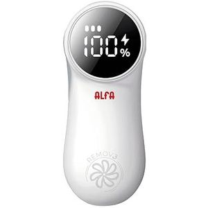 ALFA REMOV3 elektrische pluisverwijderaar, type C-oplaadaansluiting, intelligent led-display, 3 instelbare snelheden, autonomie 3,5 uur, accessoires inbegrepen.