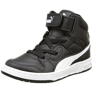 PUMA Rebound Street L, hoge sneakers voor heren, Zwart Zwart Wit, 36 EU