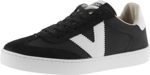 Victoriavoor - 1126193 Berlijn - Leren Sneakers - Zwart - Plat - Veters - Casual