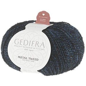 Gedifra Metal Tweed 9810010-00757 blauw breigaren, tweedgaren