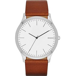 Skagen Jorn medium bruin lederen horloge