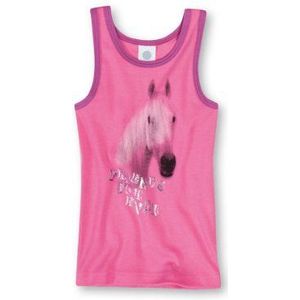 Sanetta Meisjes onderhemd, dierenprint 332199, roze (3518), 128 cm