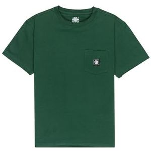 Element Gebreide top met korte mouwen ICON Label Pocket SS Y Groen voor jongens L/14, Donkergroen, 14 jaar