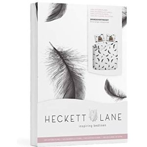Heckett Lane Jack Duvet Cover, 100% Cotton Flannel, Black/White, 200 x 220 Cm, 1.0 Pieces