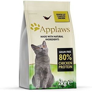 Applaws Complete Natuurlijke Graanvrije Kip Smaak Droge Kattenvoeding voor Senior Katten - 2 kg Zak