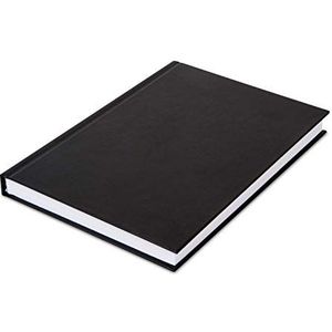 Honsell 30204 Schetsboek, DIN A4 portretformaat, 60 vellen, 140 g/m², ingebonden, stevige kaft, mat tekenpapier, gumbestendig, zuurvrij en bestand tegen veroudering, zwart-wit