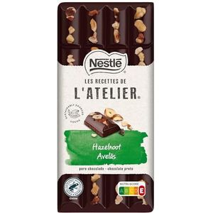 Nestlé L'ATELIER Puur Hazelnoot - voordeelverpakking - doos met 10 chocoladerepen