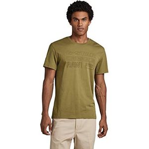 G-STAR RAW Men's Originals r t T-Shirt, Groen (Smoke Olive D22775-C506-B212), S, groen (Smoke Olive D22775-c506-b212), S
