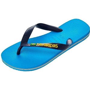 Havaianas Unisex Brasil Logo Turquoiseturquoise Flip-Flop, Turkoois, 37/38